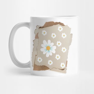 Brown paper and flower Mug